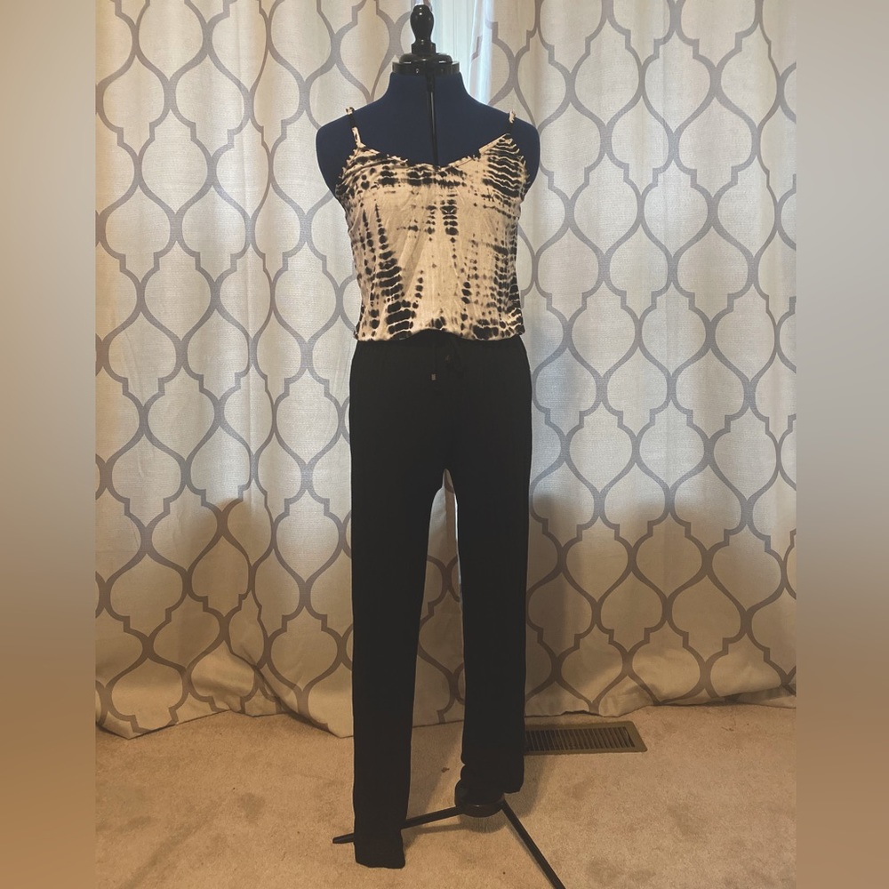 Tie dye throw on jumpsuit